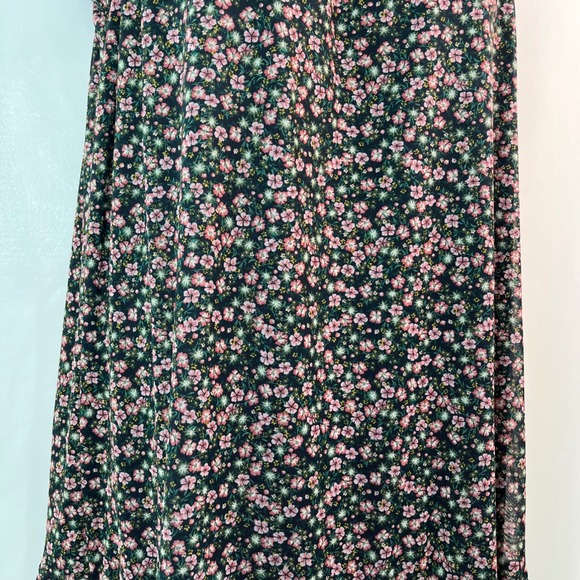 Maurices Women L Floral Print Sleeveless Dress Smocked Mock Neck Peasant Prairie - Picture 9 of 14